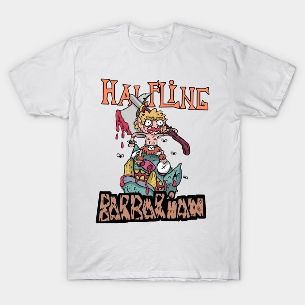 Halfling Barbarian DnD Angry Rage T-Shirt by Black Market Tees